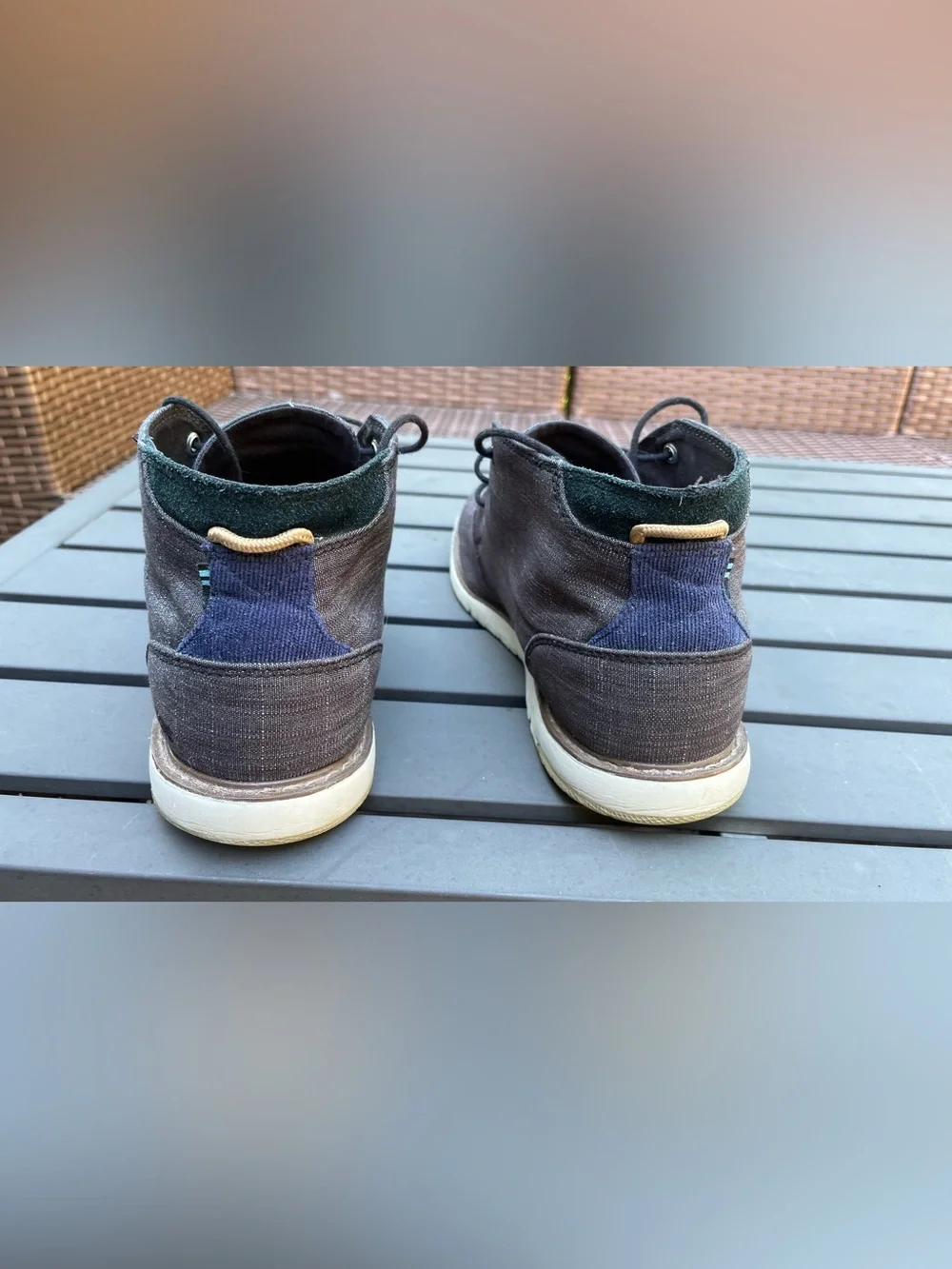 Toms Men's Navi Sport Bottom Chukka Boots in Charcoal Gray
